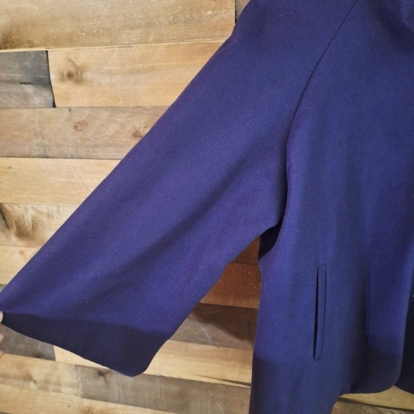 LANE BRYANT Purple Faux Wool Blend Cape Coat SZ 2X or 18/20 - Picture 8 of 9